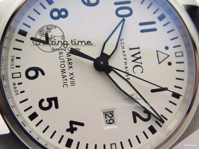 MIROTIME 0116 Fashionable Mark XVIII IW327002 V6F Best Edition White Dial On Black Leather Strap A 7312